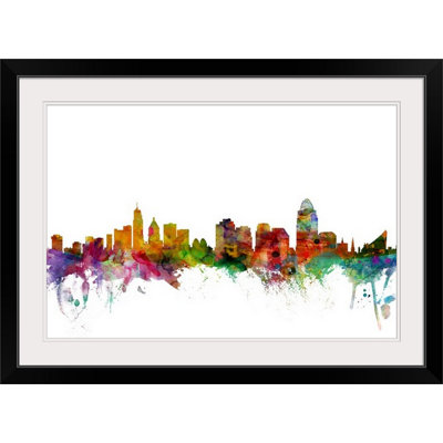 «Francy Cincinnati, Ohio Skyline» par Michael Tompsett, impression