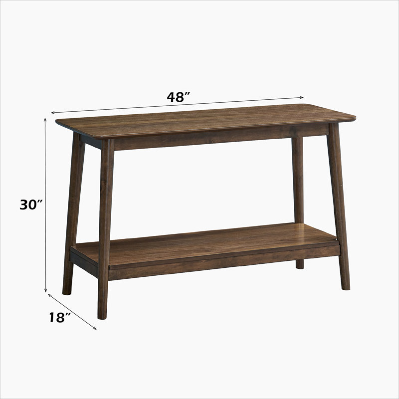 Lamonte Walnut Sofa Table w/Shelf