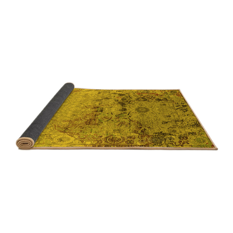 Tapis jaune Mid-Century moderne 2615