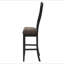 Chaise haute en noir rustique