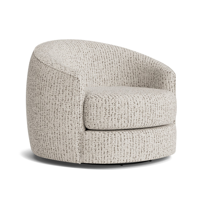 Giselle Full Swivel Chair, Marshmallow - Toast
