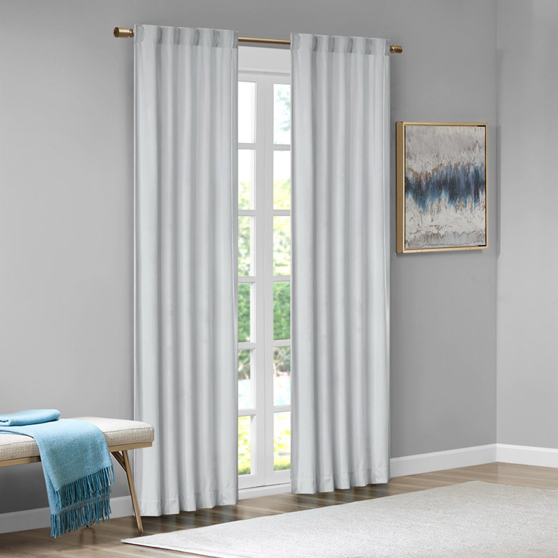 Hegewisch Blackout Curtain Panel Pair, White, 37" W x 63" L