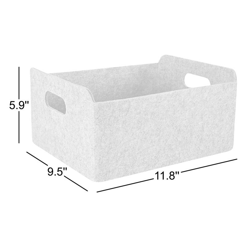 Panier de rangement pliable 3 pièces, Gris