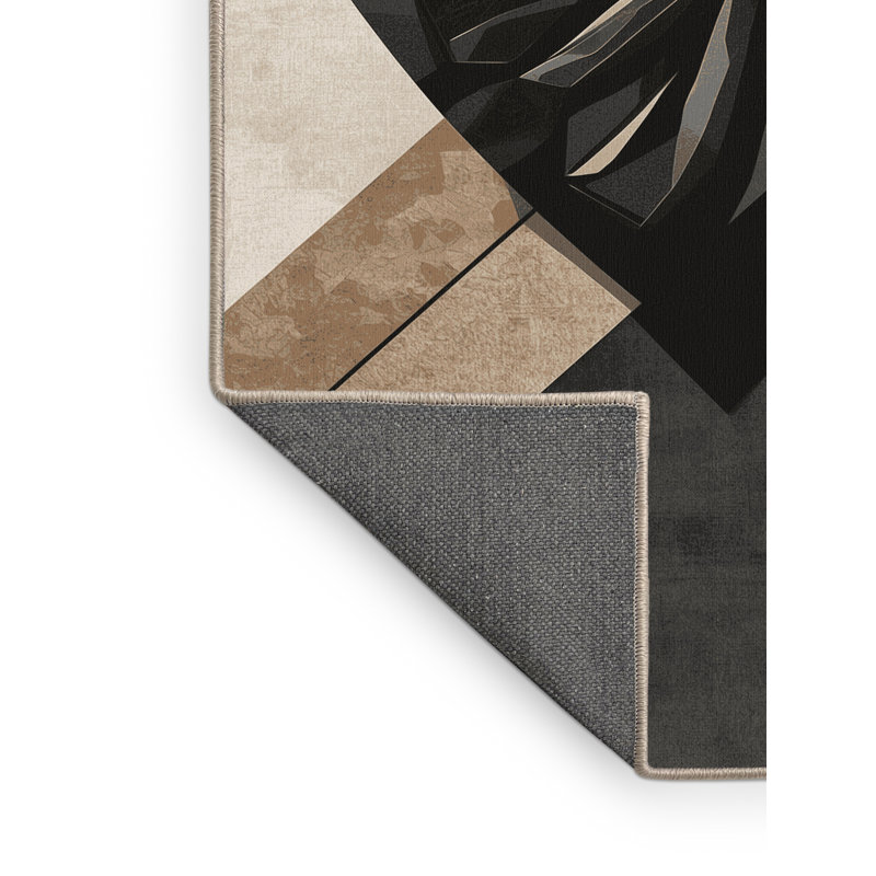 Tapis doux et moelleux de couleur unie chic et chic Jamarcus en brun - beige, 3 X 5