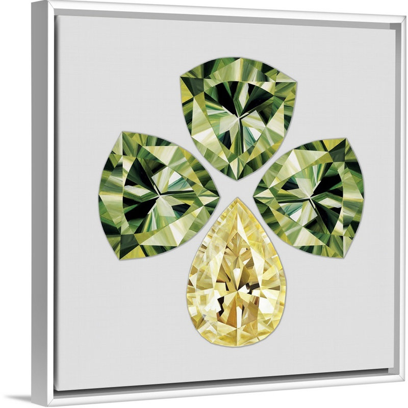Impression sur toile, H 18 po x l 18 po x P 1,75 po, Cadre flottant blanc