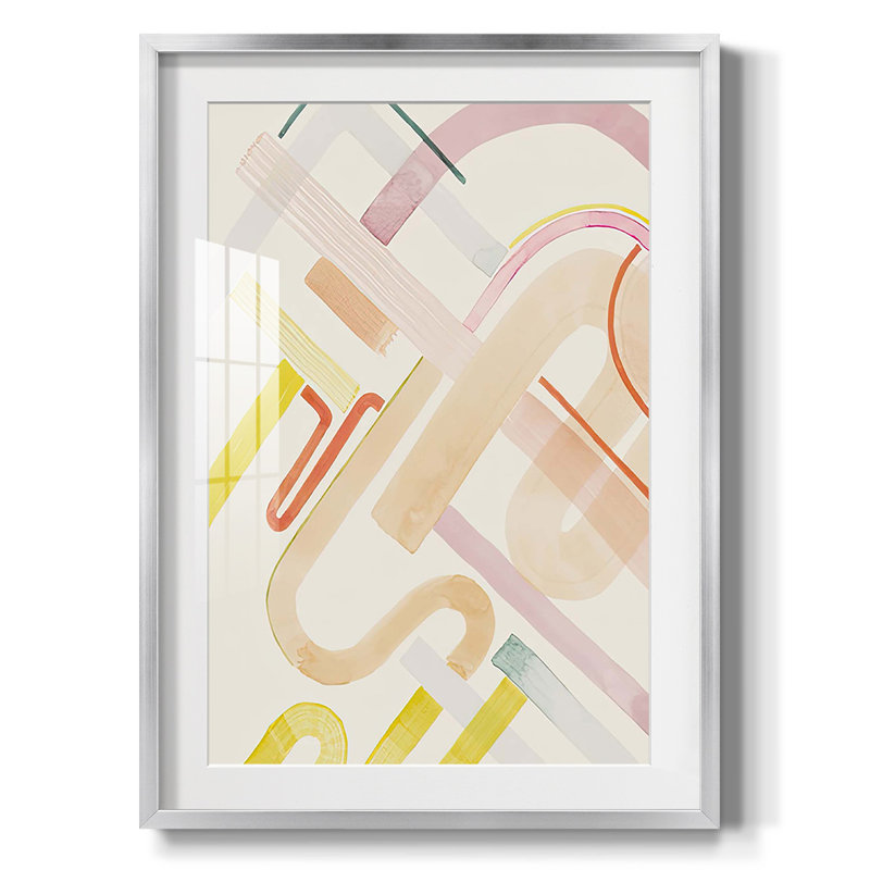 Aquarelle, aire de jeux Arches II - impression encadrée, Argent argent