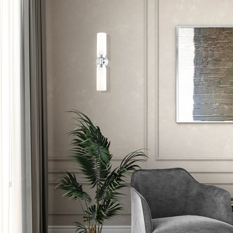 Charlesha 2 - Light Dimmable Bath Sconce, Polished Chrome