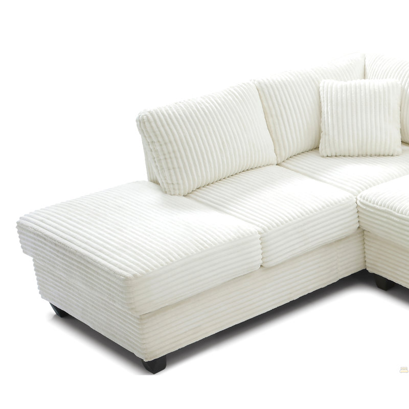 Canapé modulaire (repose-pieds non inclus), blanc