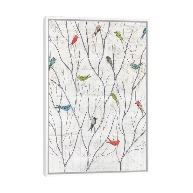 «Summer Birds Context I», impression, Toile blanche encadrée, H 48 po x l 32 po x P 1,5 po