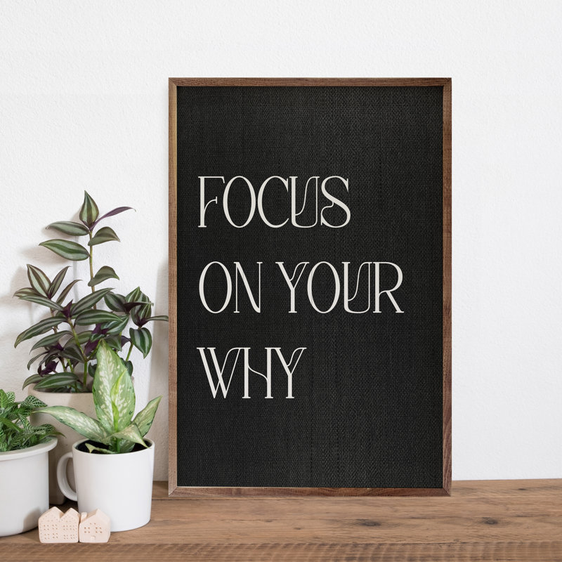 Focus on Your Pourquoi - noir, Noir, H 24 po x l 16 po