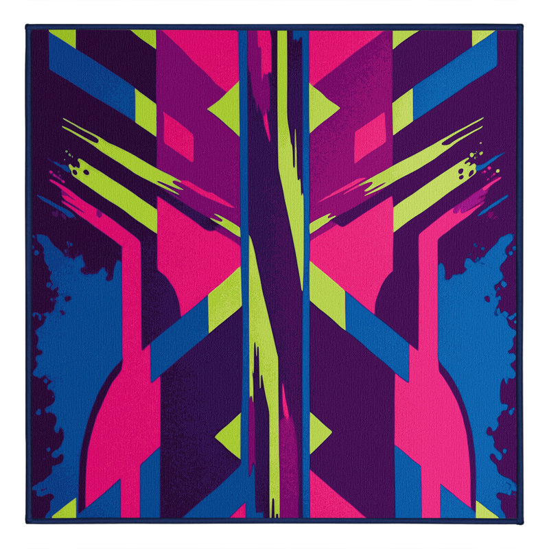 Chromatic Pulse Rug, Square 3'