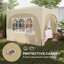 3x3m Pop-Up Gazebo Shelter with Accessories Dark Grey-135726316-135726318