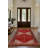 Guria Red/Beige Oriental Vintage Look Machine Printed Cotton Chenille Area Rug-1333736140