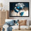 «Light Blue and White Cally Lillies I», reproduction sur toile
