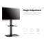 Support de plancher pivotant noir Fitueyes pour écrans avec tablettes, peut supporter jusqu'à 88 lb. lb