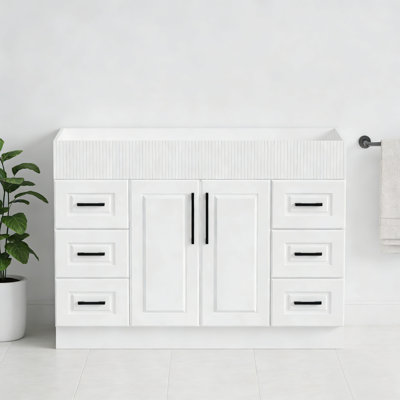 Meuble-lavabo simple 48 po Modern, base simple, sans comptoir ni lavabo