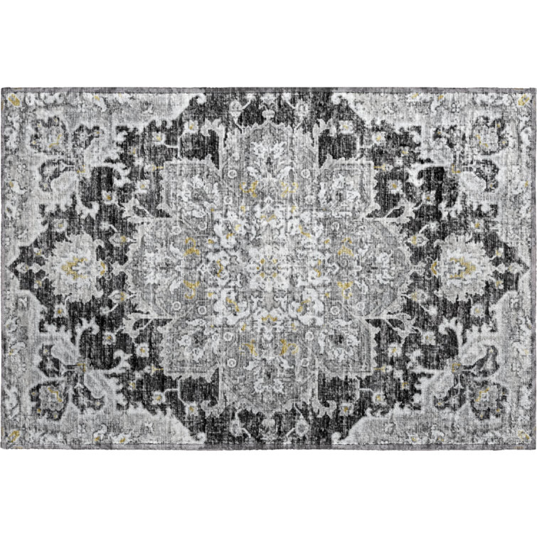 Premium Machine Washable Barayon AMF93 Gray Rug