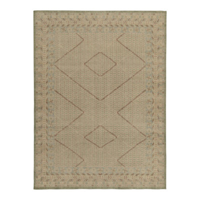 Distressed Homage Hand Knotted Wool Animal Print Area Rug