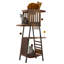 Arbre à chat moderne, tour à chat de 58 pouces pour grands chats, arbre à chat Maine Coon avec planche à gratter, grand perchoir, hamac et coussinets amovibles, brun rustique