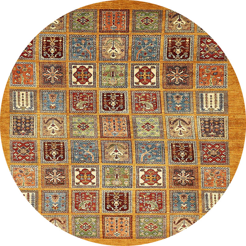 Abstract Indoor Rug, Round 7'