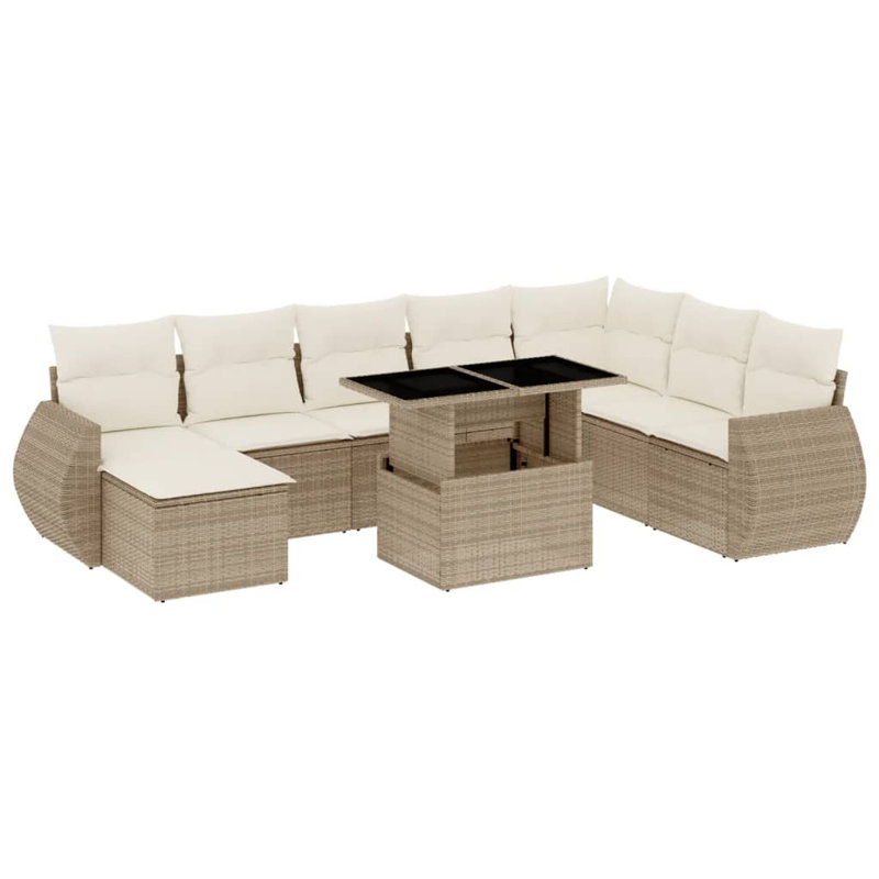 Ensemble de canapé de jardin Vidaxl beige