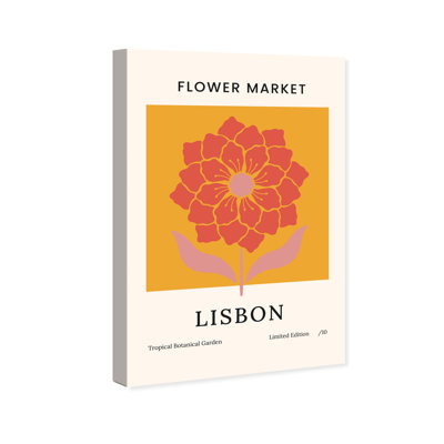 «Flower Market Lisbon on Canvas» par Wynwood Studio, reproduction
