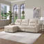 3 Seater Electric Reclining Linen Chaise End Sofa