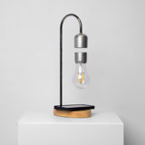 Minimalist Wood Base Levitating Lamp with Wireless Phone Charger