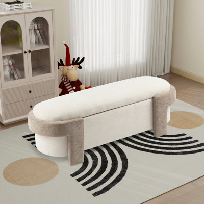 Banc de rangement rembourré l 50,98 po