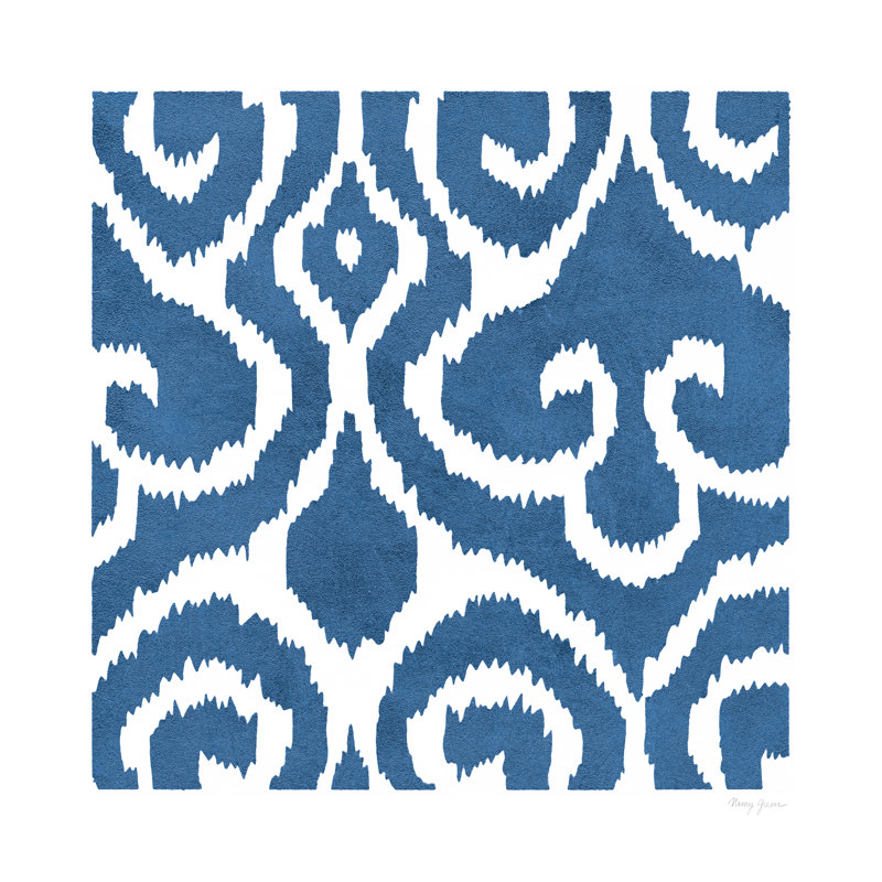 Simplement élégant II - bleu sur blanc, H 30 po x l 30 po, Non, Cadre flottant blanc