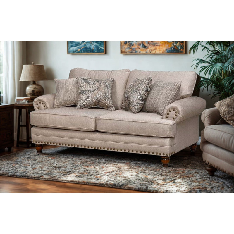 Silverthorne 78" Rolled Arm Loveseat with Reversible Cushions
