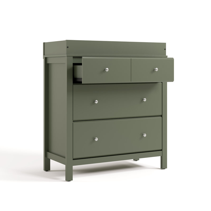 Horizon 3-Drawer Chest with Changing Topper, Olive