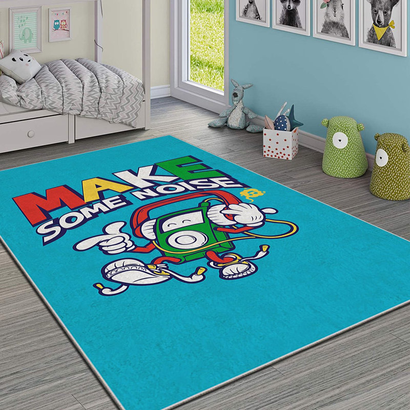 Luxurious Area Rug (4 ft x 6 ft), 100% Polyester, 740 g/m² | Non-Slip Felt Dot Underside, Laminated Sponge for Comfort | Antibacterial, Easy to Clean, Machine Washable at 86°F | Perfect for Living Room & Bedroom Décor