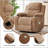 Heavy Duty Chenille Power Lift Recliner With 8-Point Vibration Massage, Lumbar Heating, And Stainless Steel Cup Holders-747958837
