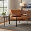 Fauteuil club en similicuir brun Gracie Mills-838025490