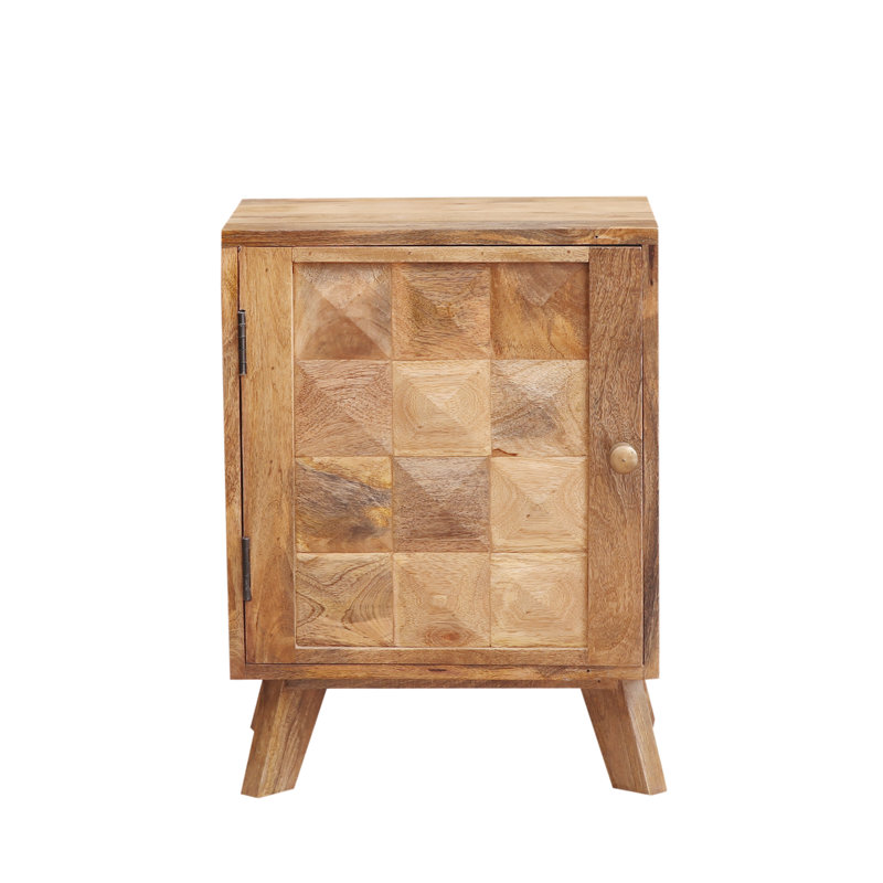 Aldric 45cm W Solid Wood Bedside Table