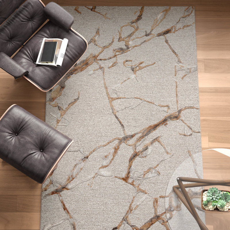 Aekerly Abstract Indoor Rug, Rectangle 9' x 12'