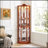 Exquisite Lighted Corner Cabinet With Adjustable Shelves And Carved Decoration-1067051865