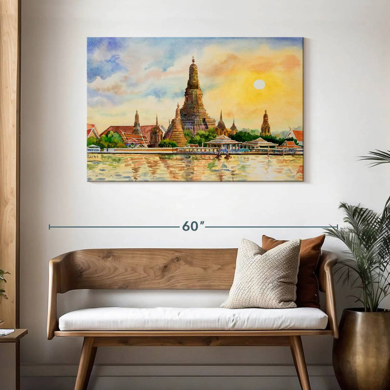 Kavia Wat Arun Temple, 30" H x 45" W