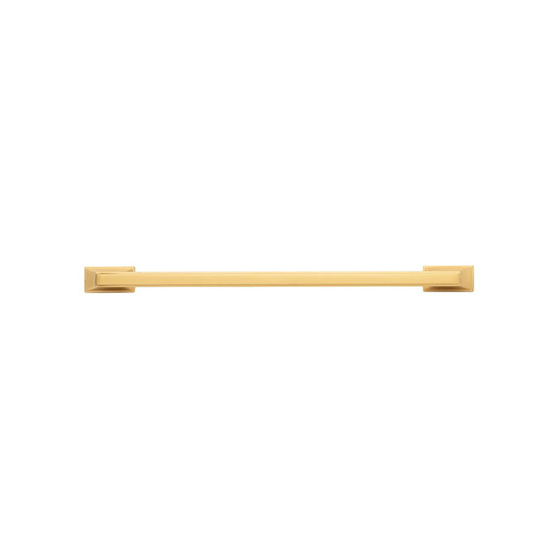 Brownstone Bar / Handle Pull, 8 13/16", Brushed Golden Brass