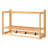 Bamboo Solid Wood Accent Shelf with Towel Bar & Hooks