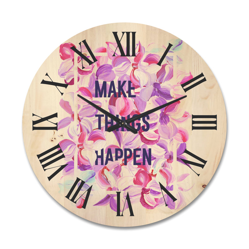 Horloge murale «Make Things Happen», Très grand