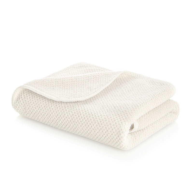 Bee Waffle Waffle Hand Towel, Snow