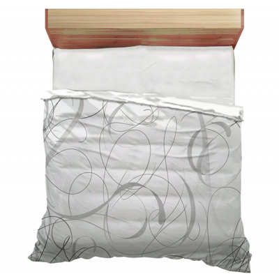 Plain Weave Muslin Swirls Bedding Art Comforter Flowing lines_12500