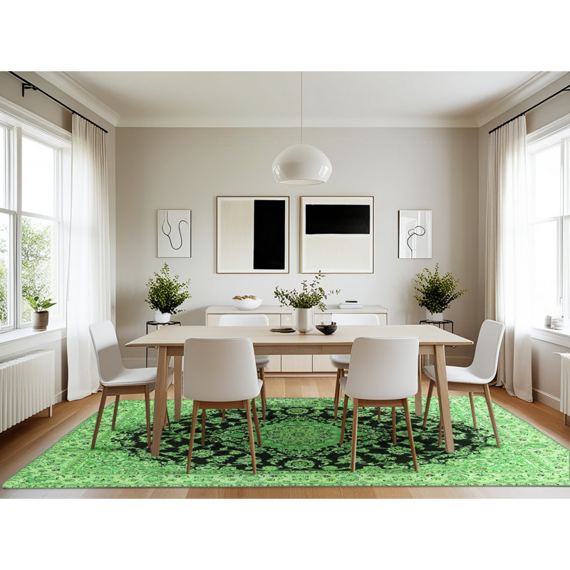 Masoud Performance Floral Indoor Rug, Rectangle 7' x 10'