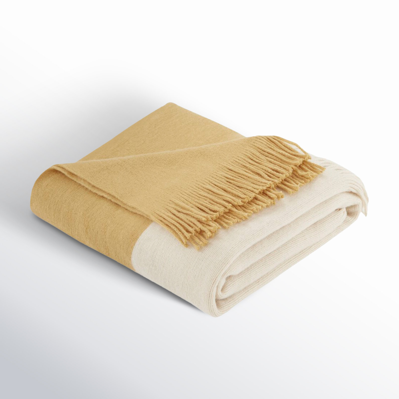 Linea Knit Throw Blanket, Yellow