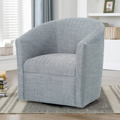 Zaria Upholstered Swivel Barrel Chair