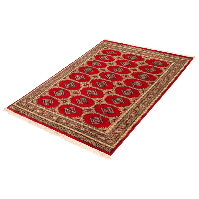 Finest Peshawar Bokhara Red Rug 5'6" x 7'10"
