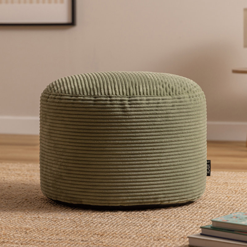 Milano Corduroy Footstool, Sage Green