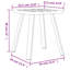 Table de patio vidaXL anthracite 13,4 po x 13,4 po x 15 po acier